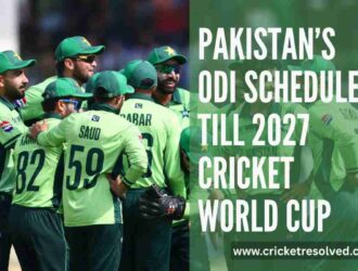 Pakistan’s ODI Schedule Till 2027 Cricket World Cup