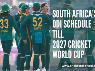 South Africa’s ODI Schedule Till 2027 Cricket World Cup