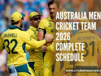 Australia Men’s Cricket Team 2026 Complete Schedule