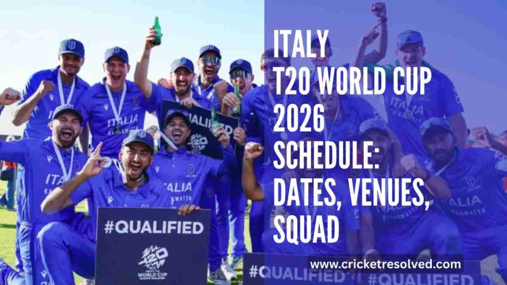 Italy T20 World Cup 2026 Schedule: Dates, Venues, Squad