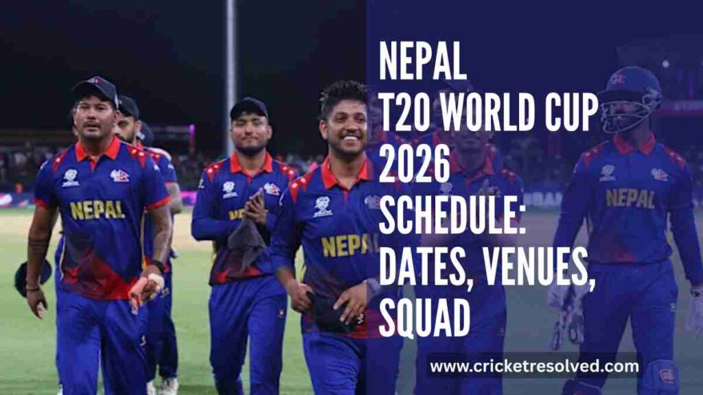 Nepal T20 World Cup 2026 Schedule: Dates, Venues, Squad
