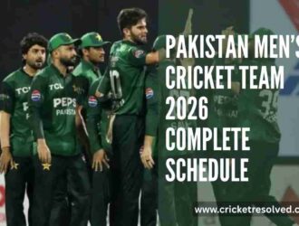 Pakistan Men’s Cricket Team 2026 Complete Schedule
