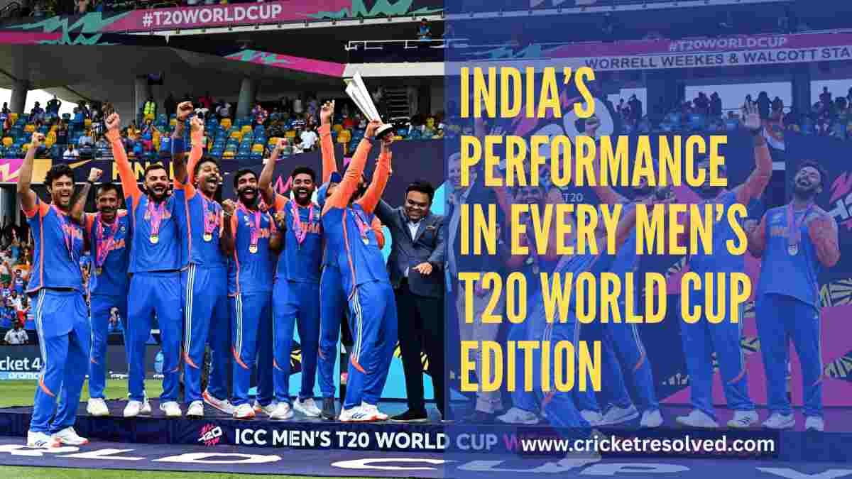 India’s Performance in Every Men’s T20 World Cup Edition