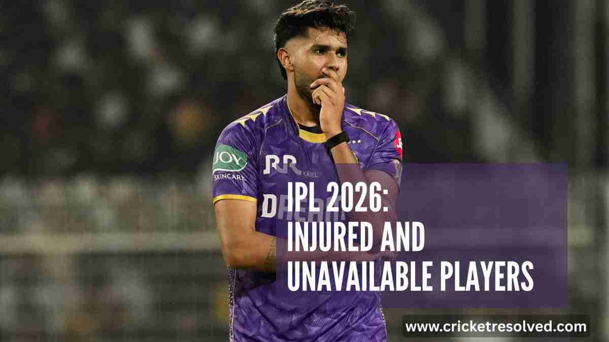 IPL 2026: List of Injured and Unavailable Players