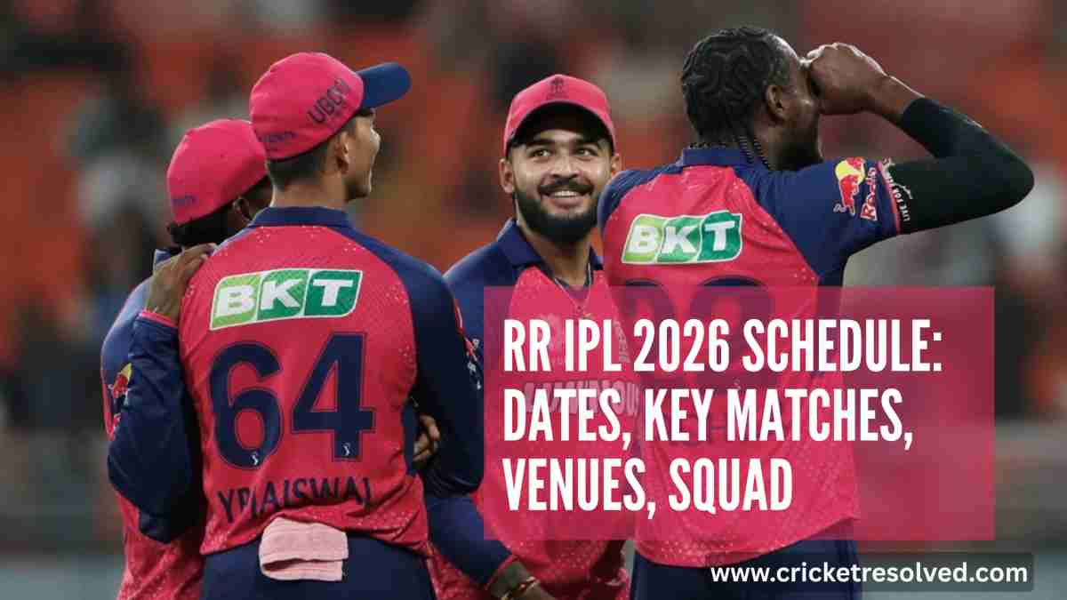 RR IPL 2026 Schedule: Dates, Key Matches, Venues, Squad