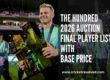 The Hundred 2026 Auction Final Player List with Base Price