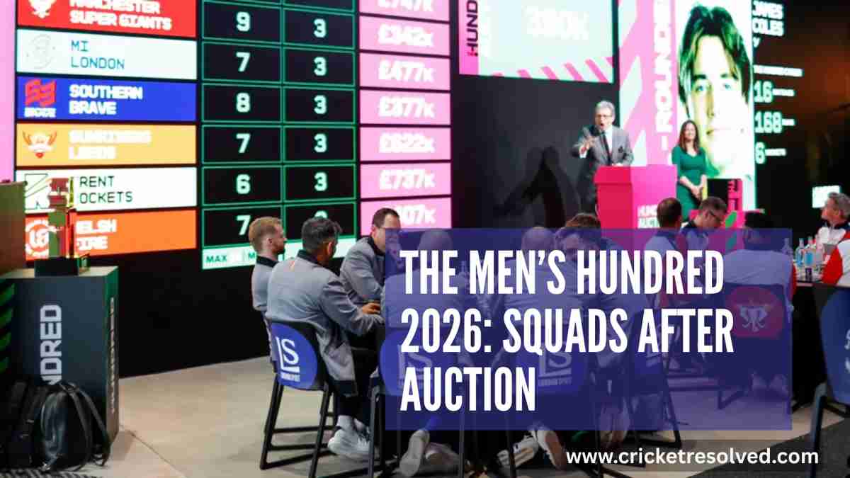 The Men’s Hundred 2026: Complete Squads after Auction