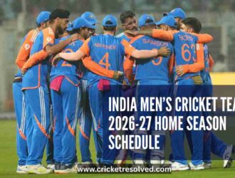 India Men’s Cricket Team 2026-27 Home Season Schedule
