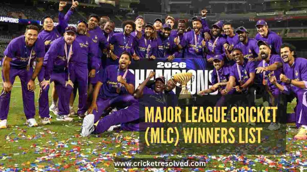 Major League Cricket (MLC) Winners List