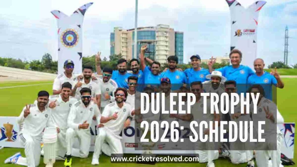 Duleep Trophy 2026: Schedule, Venues, Squads & Broadcast Details