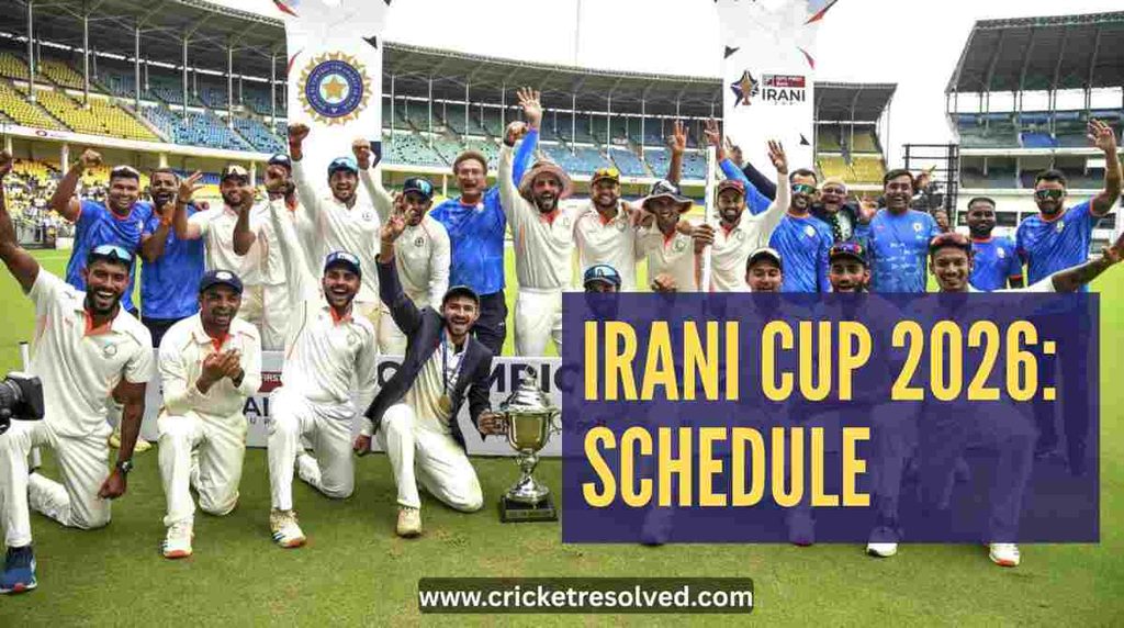 Irani Cup 2026: Schedule, Venues, Squads & Broadcast Details