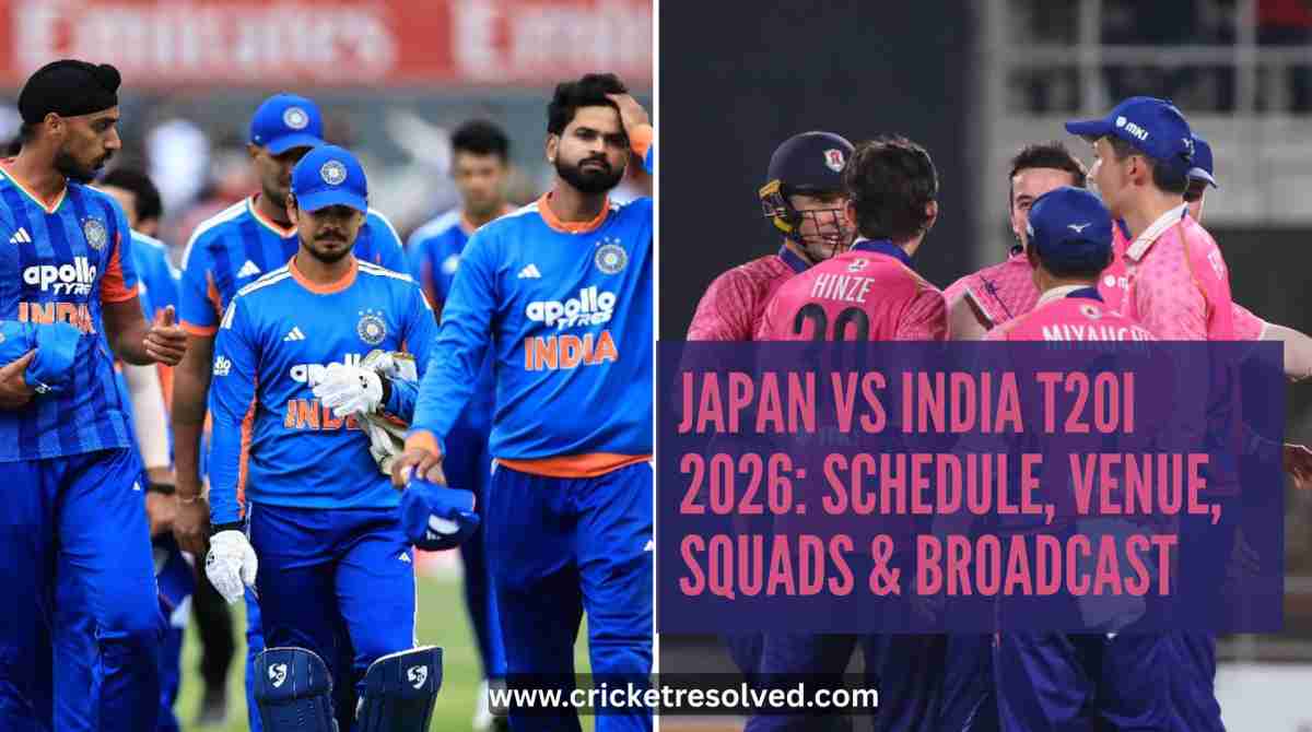 Japan vs India T20I 2026: Schedule, Venue, Squads & Broadcast Details