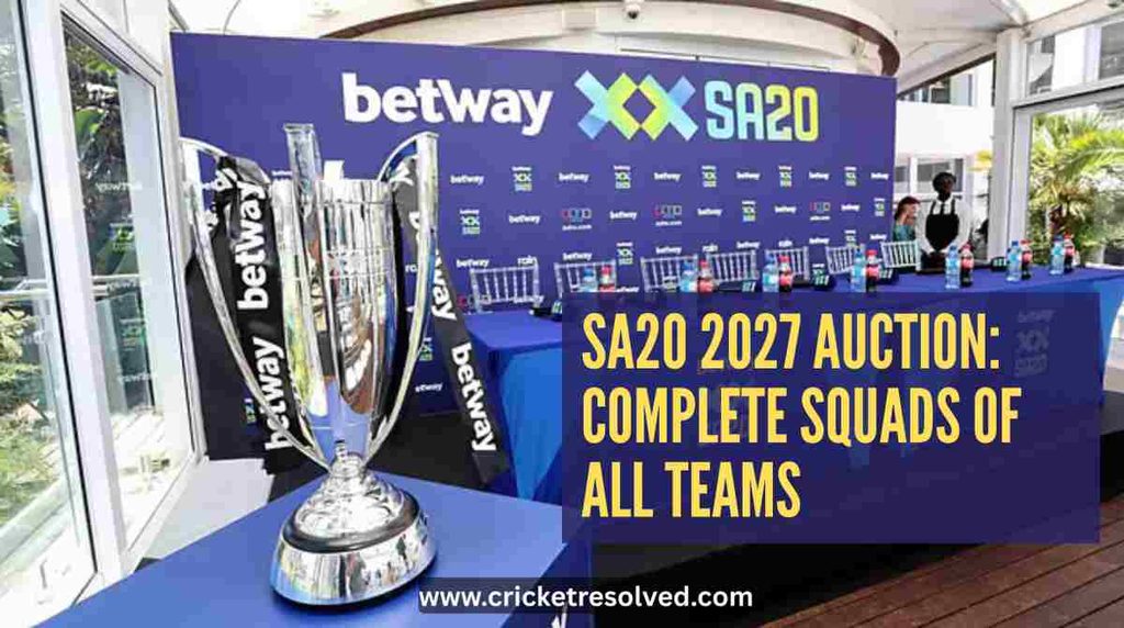 SA20 2027 Auction: Complete Squads of All Teams